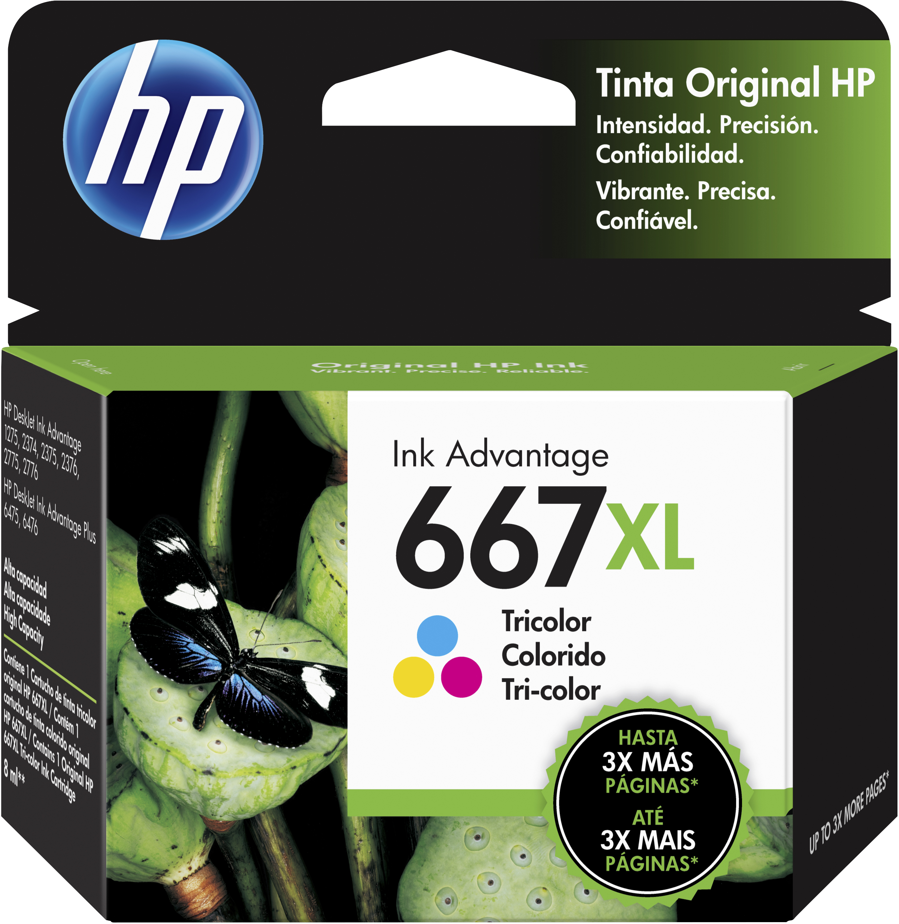 HP 667XL Tri-Color Ink Cartridge