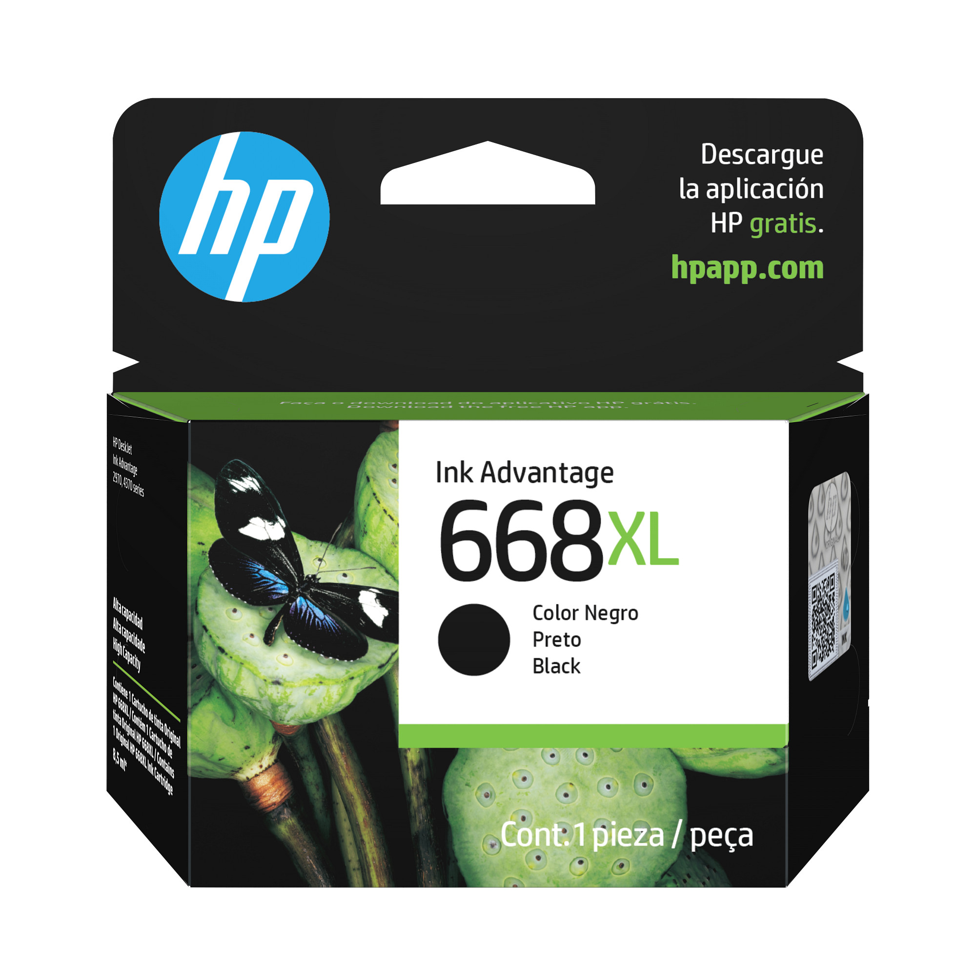 HP 668XL Black Ink Cartridge