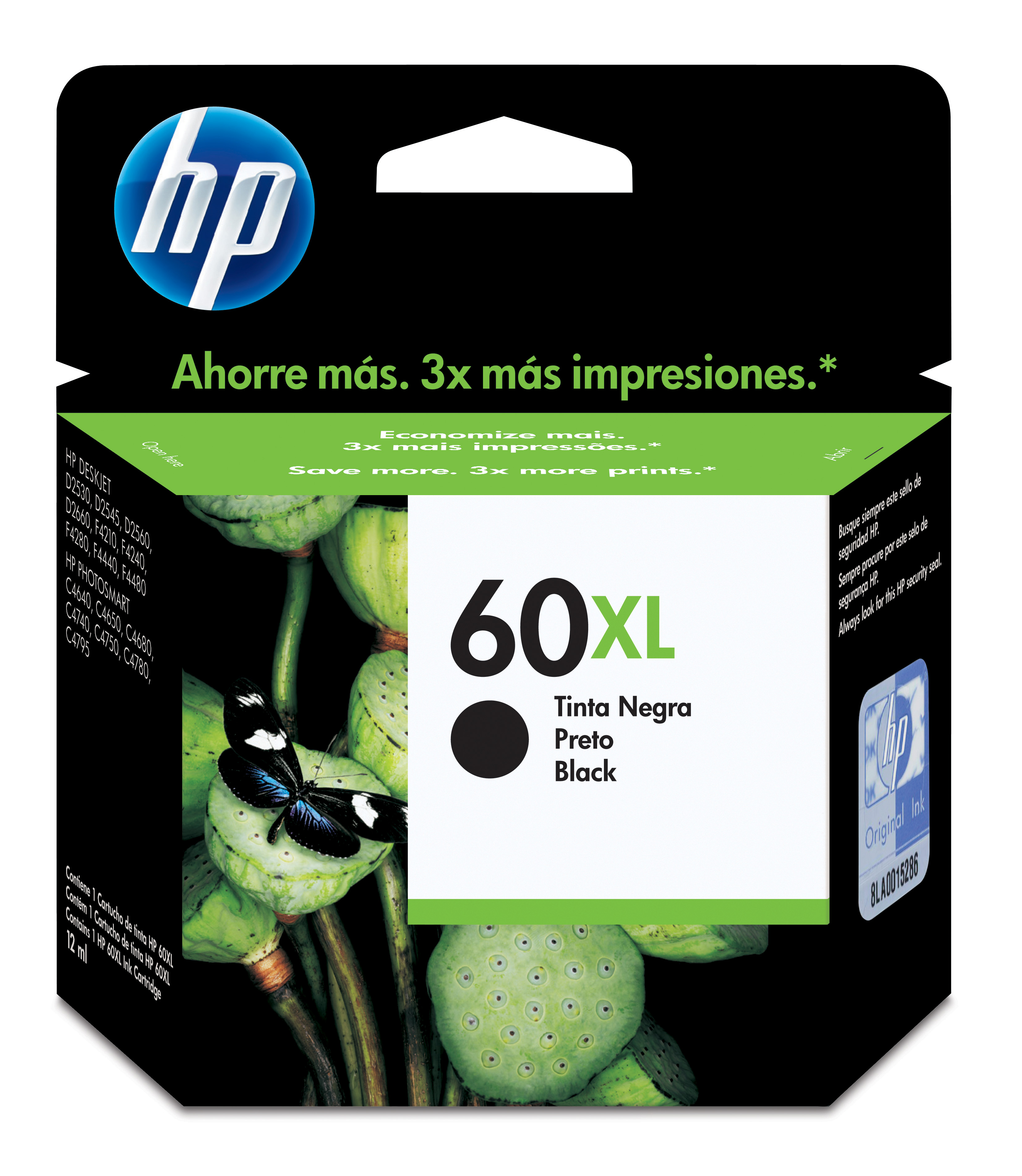 HP 60XL Black Lar Ink Cartridge