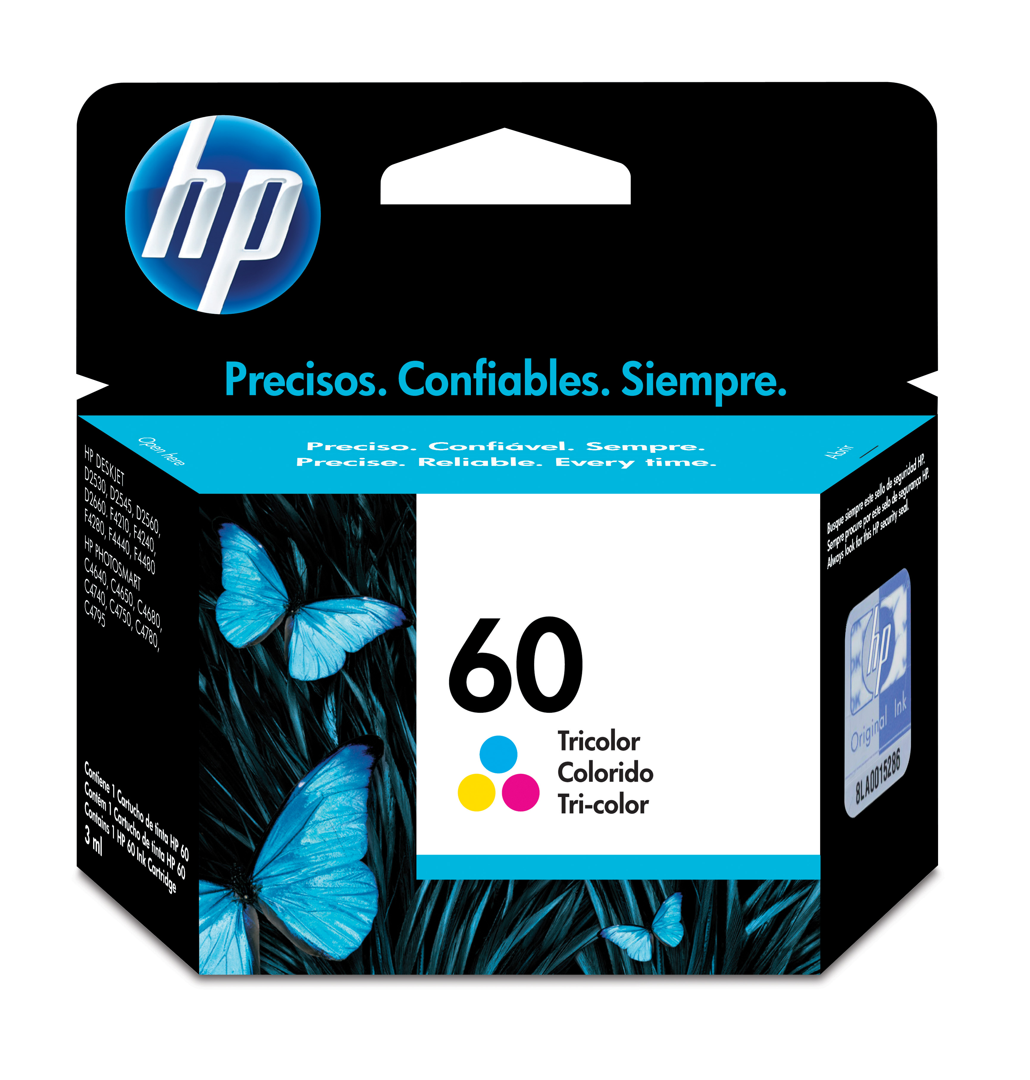 HP 60 Tri-Color Lar Ink Cartridge