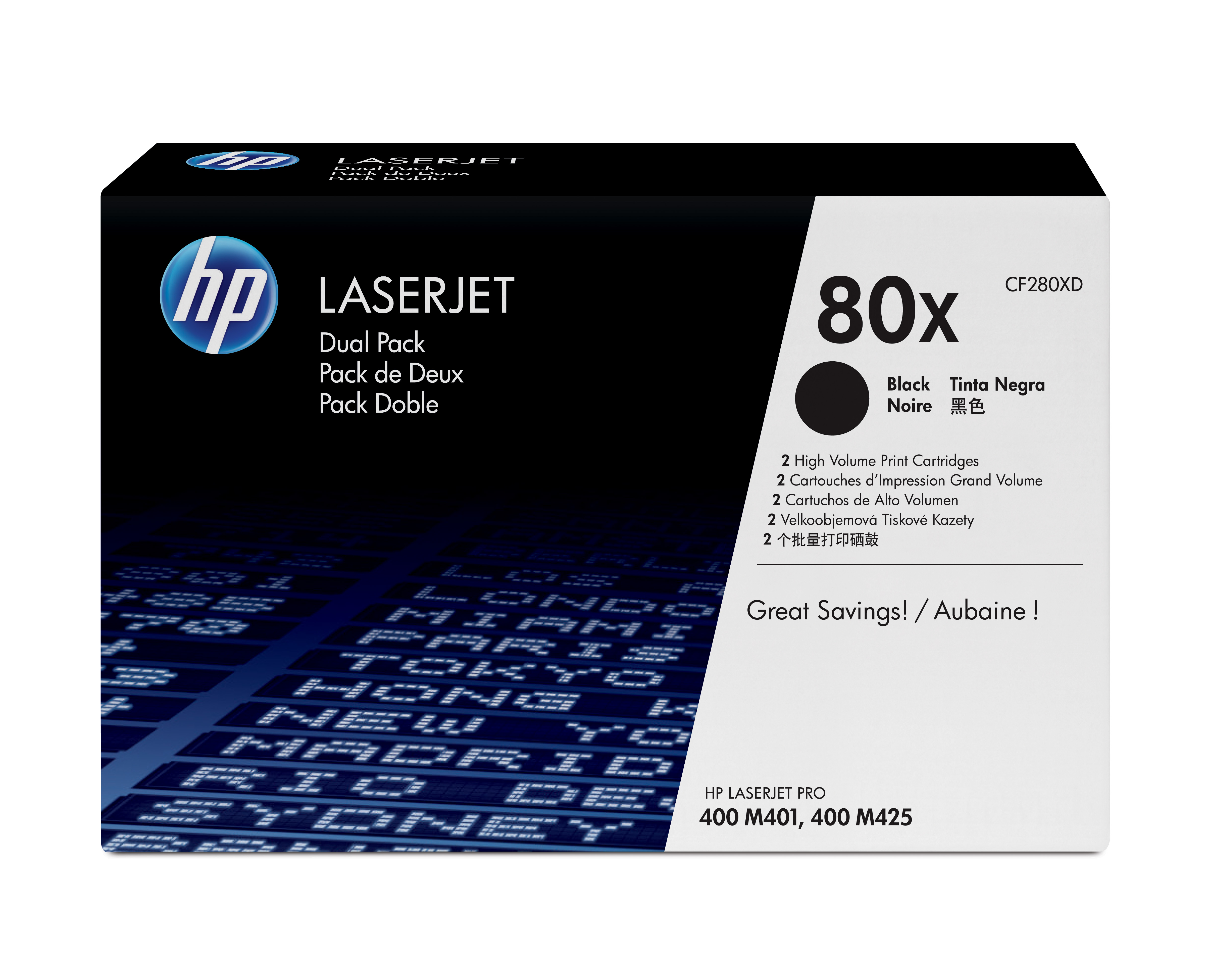 HP Toner LaserJet Pro M401/425 2 Pack