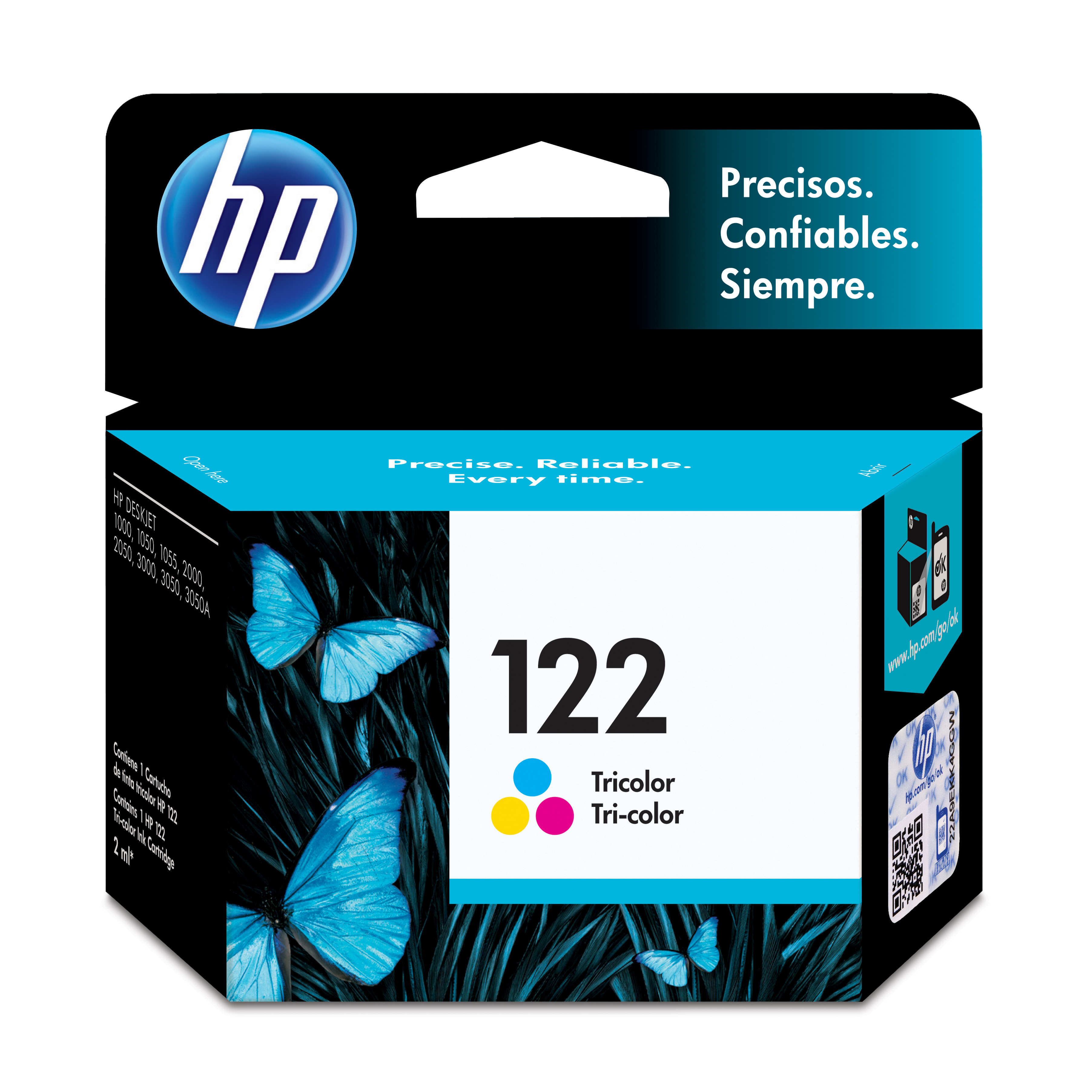 HP 122 Tri-Color Inkjet Cartridge