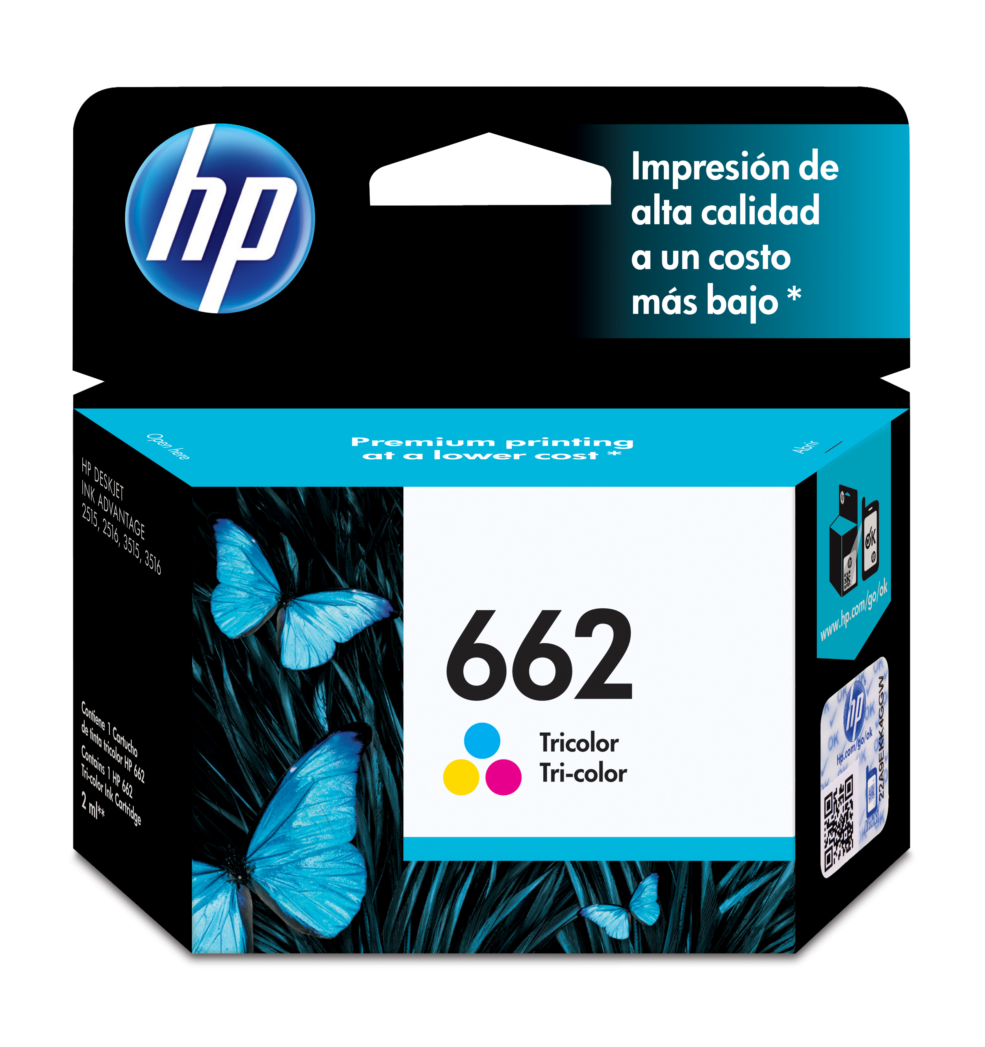 HP 662 Color Ink Cartridge