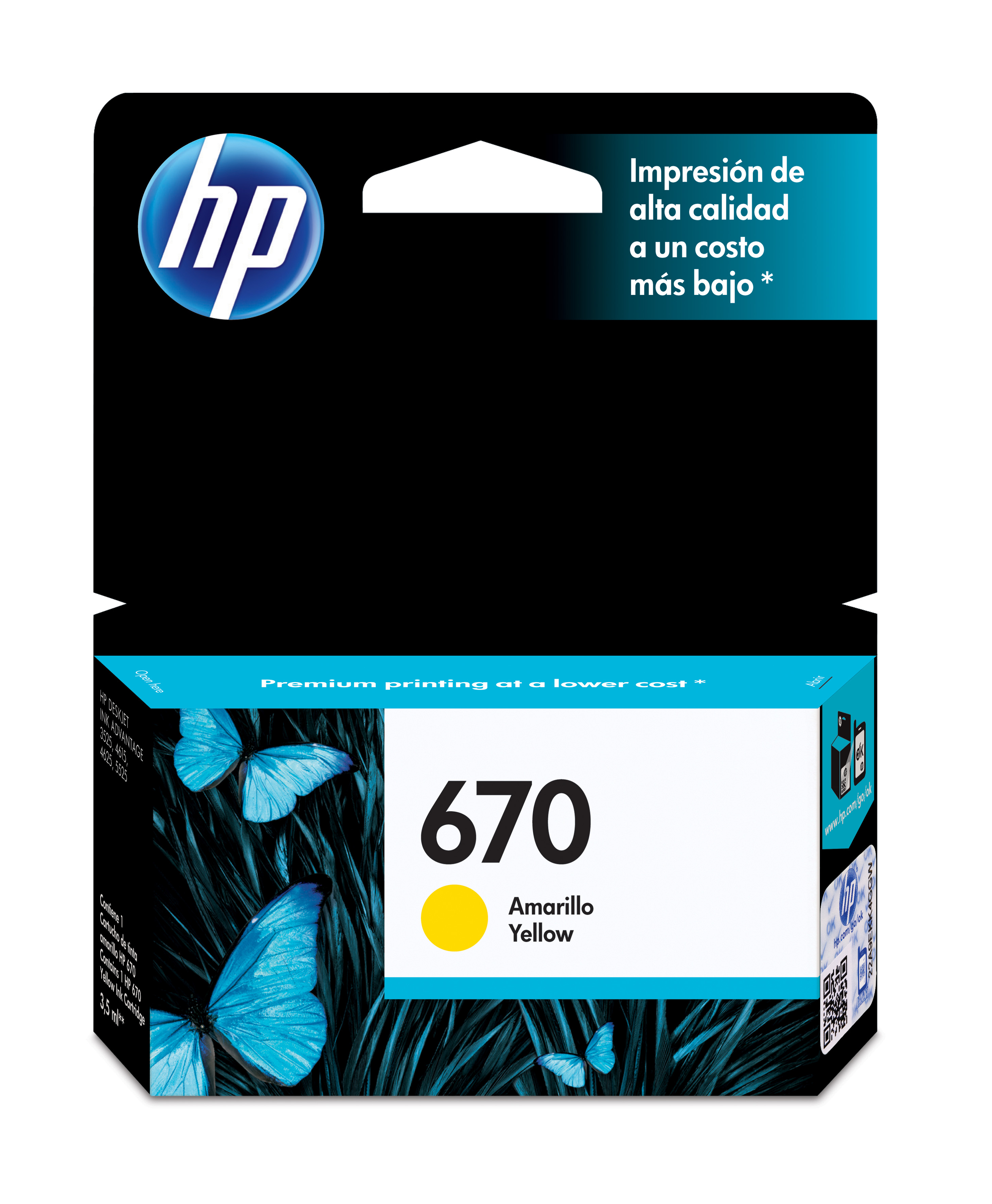 HP 670 Yellow Ink Cartridge
