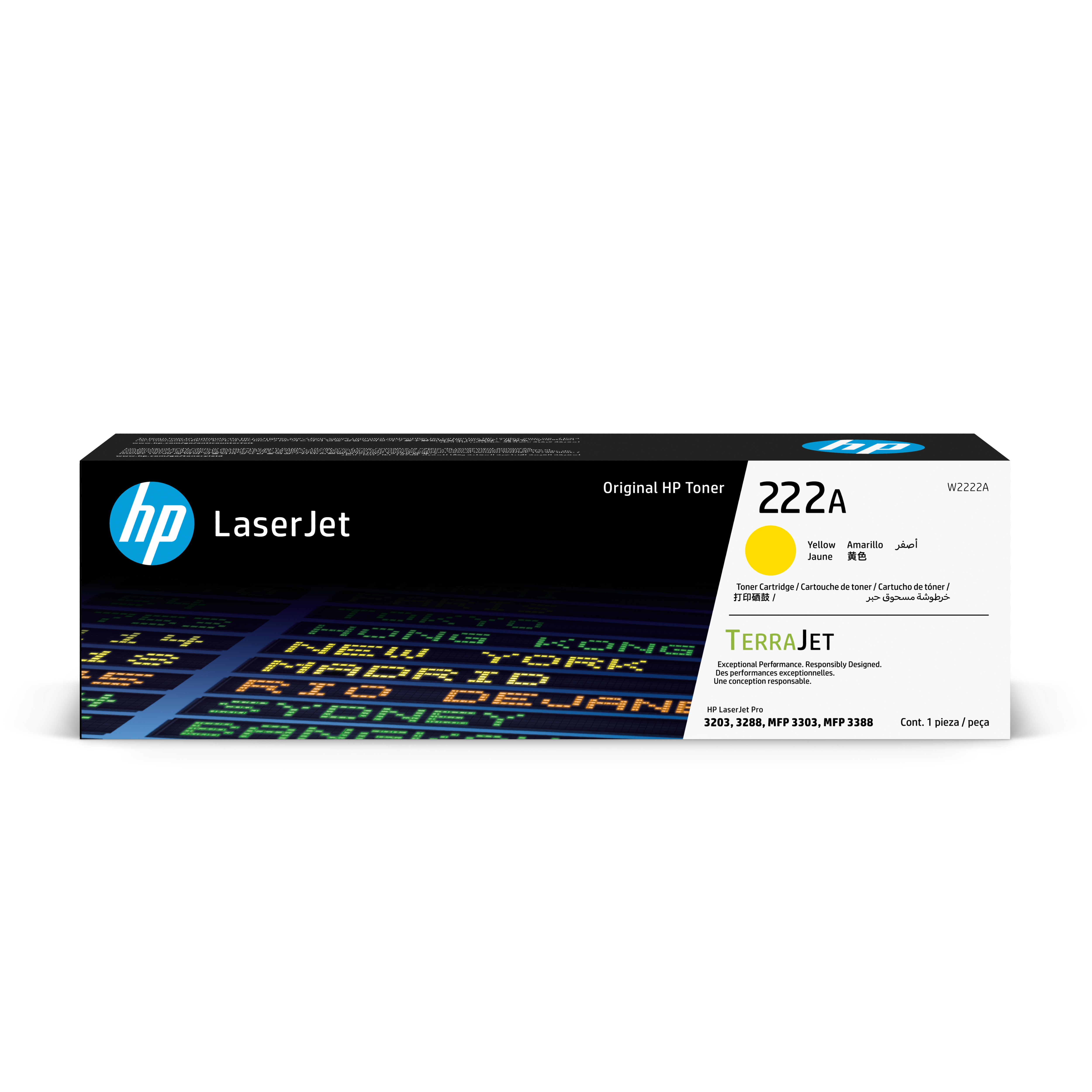 HP 222A Yellow LaserJet Toner Cartridge
